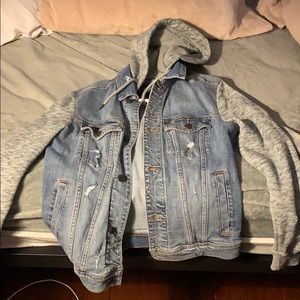 Hollister ripped jean jacket
